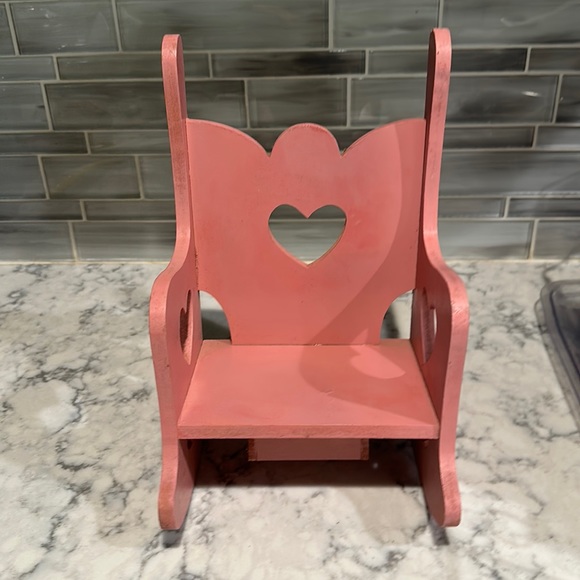 Toys Doll Rocking Chair Handmade With Music Box Plays Edelweiss